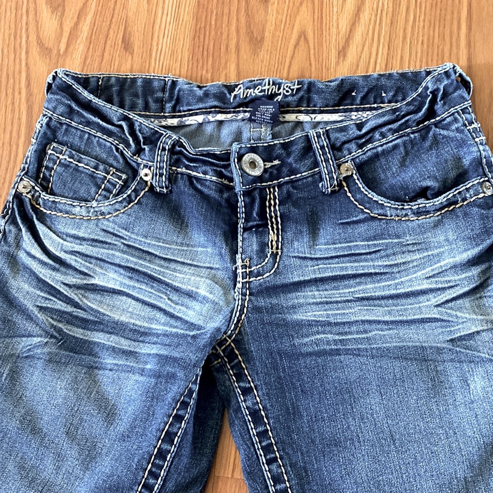 Amethyst Denim Dark Wash Bermuda Shorts